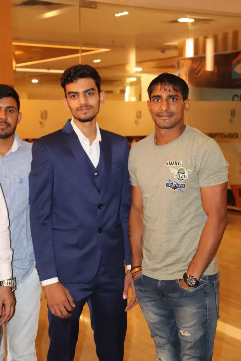 With Pro Kabaddi player Surendra Nada