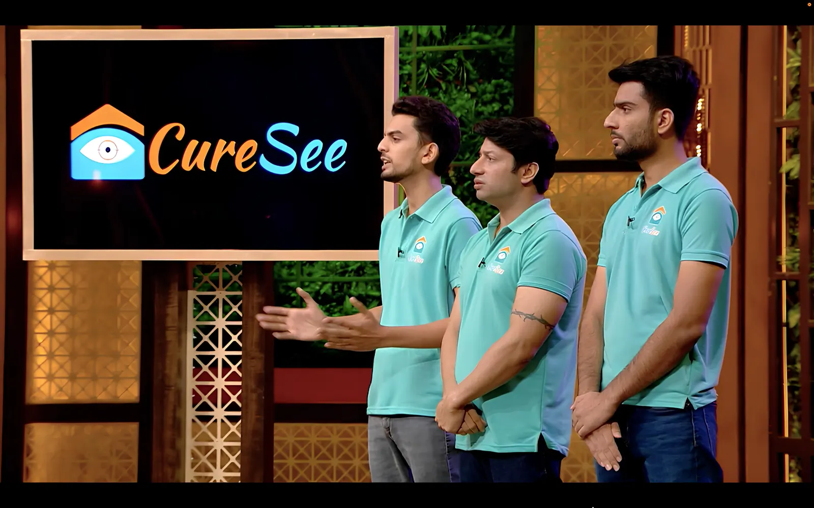 CureSee team on Shark Tank India